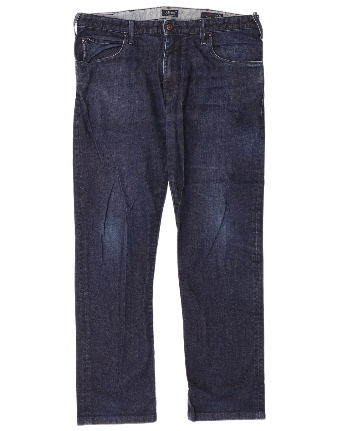 Jeans dritti da uomo ARMANI W34 L29 cotone blu navy