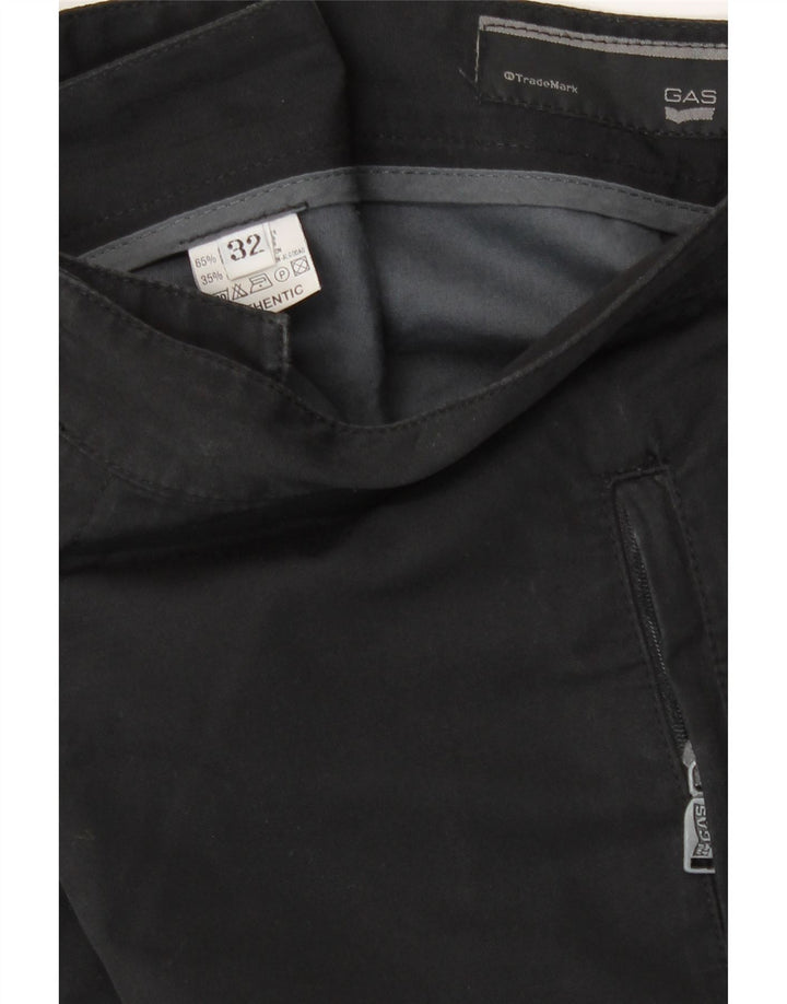 Pantaloni chino dritti da uomo Gas W32 L33 poliestere nero
