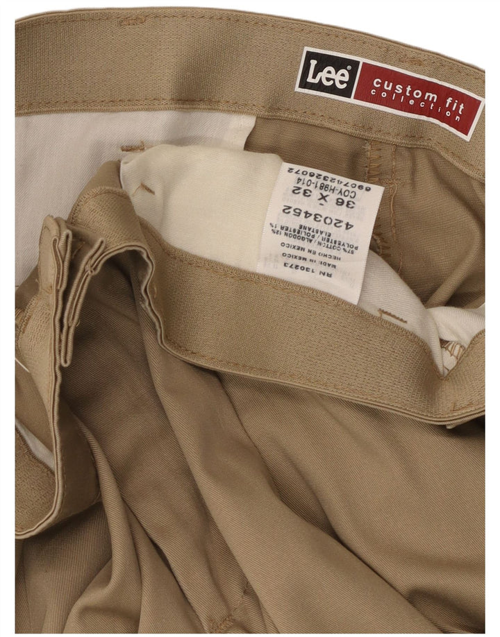 Pantaloni chino con pegged da uomo Lee W36 L32 in cotone beige