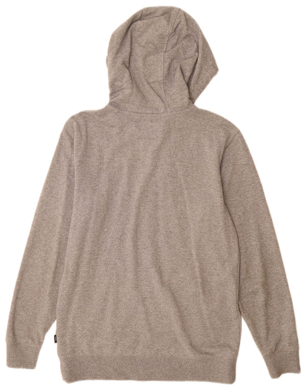 Felpa con cappuccio e zip da uomo Vans Small in cotone grigio
