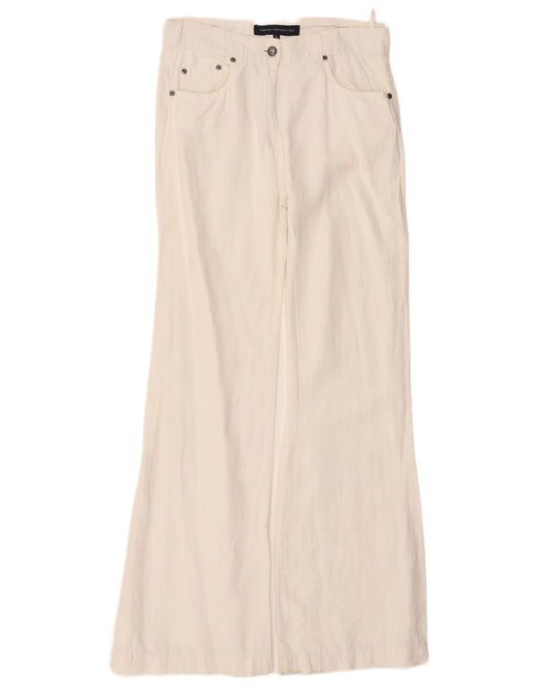 French Connection Womens Wide Leg Casual Trousers US 8 Medium W30 L32 White