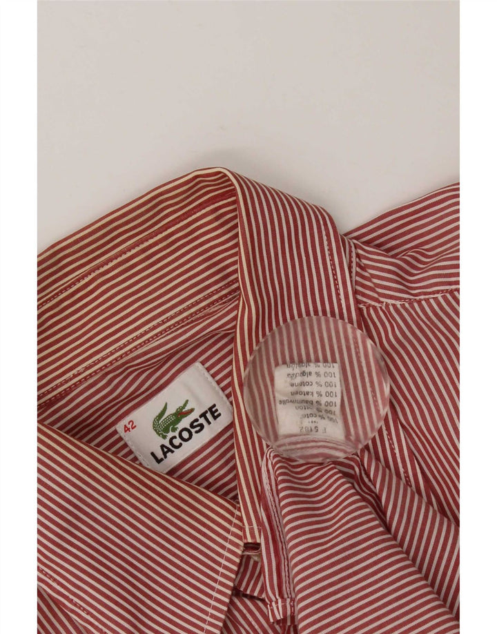 Camicia da uomo Lacoste taglia 42 grande cotone a righe rosse