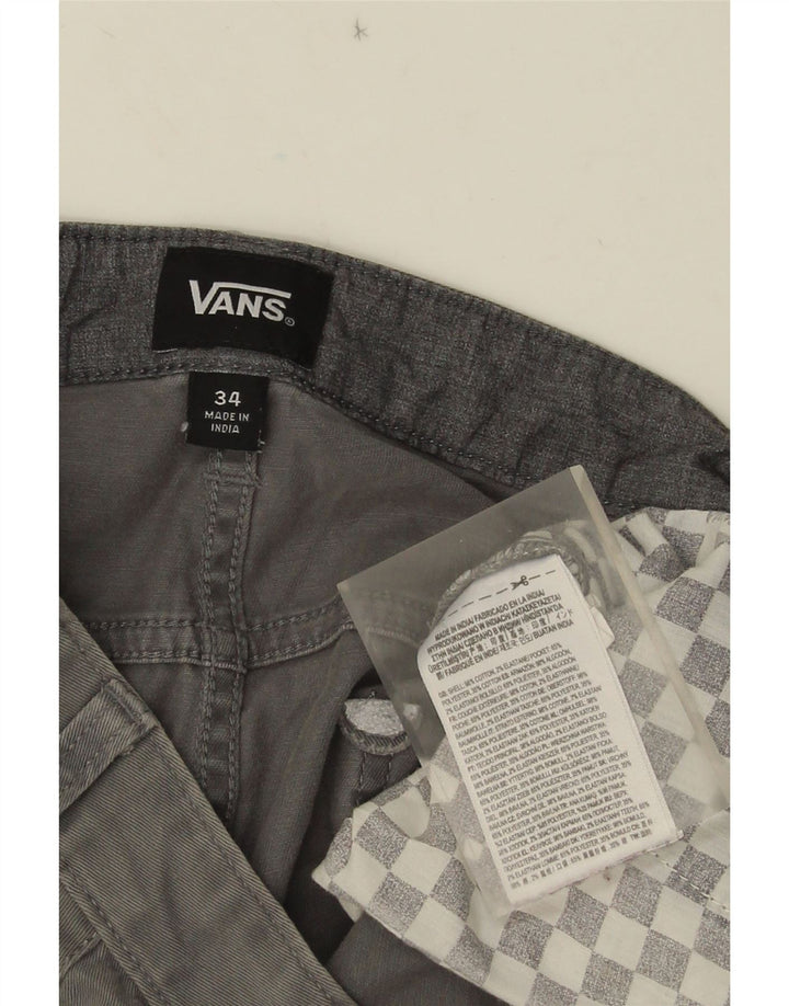 Pantaloncini casual da uomo Vans W34 Large in cotone grigio