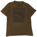 T-shirt grafica da uomo PUMA Top Large in cotone kaki