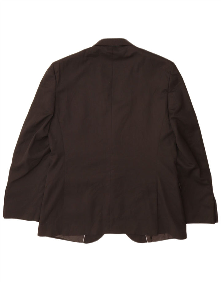 Giacca blazer a 2 bottoni da uomo Marks & Spencer UK 40 grande poliestere nero