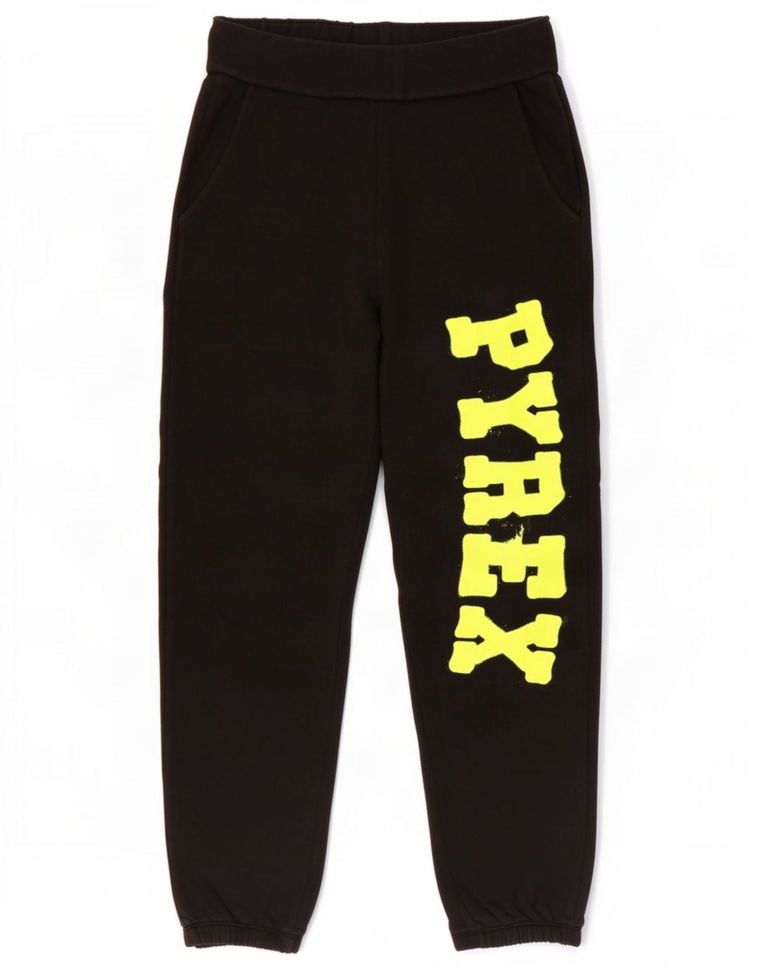 Pantaloni da tuta grafici da donna Pyrex Joggers UK 10 piccoli cotone nero
