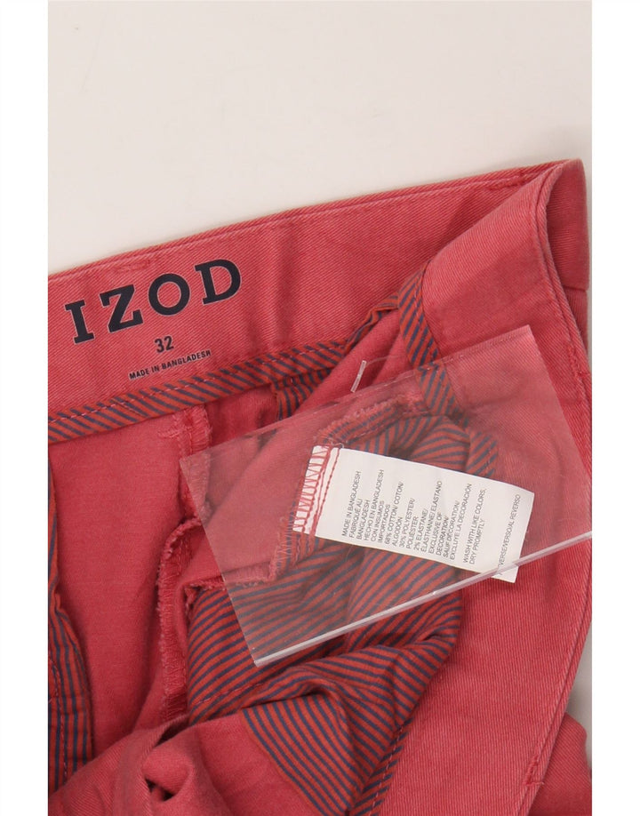 Pantaloncini chino da uomo IZOD W32 rosso medio in cotone