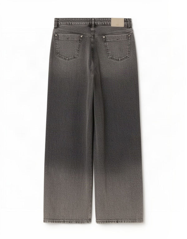 Jeans a gamba larga da donna Zara EU 36 XS W26 L26 Cotone grigio