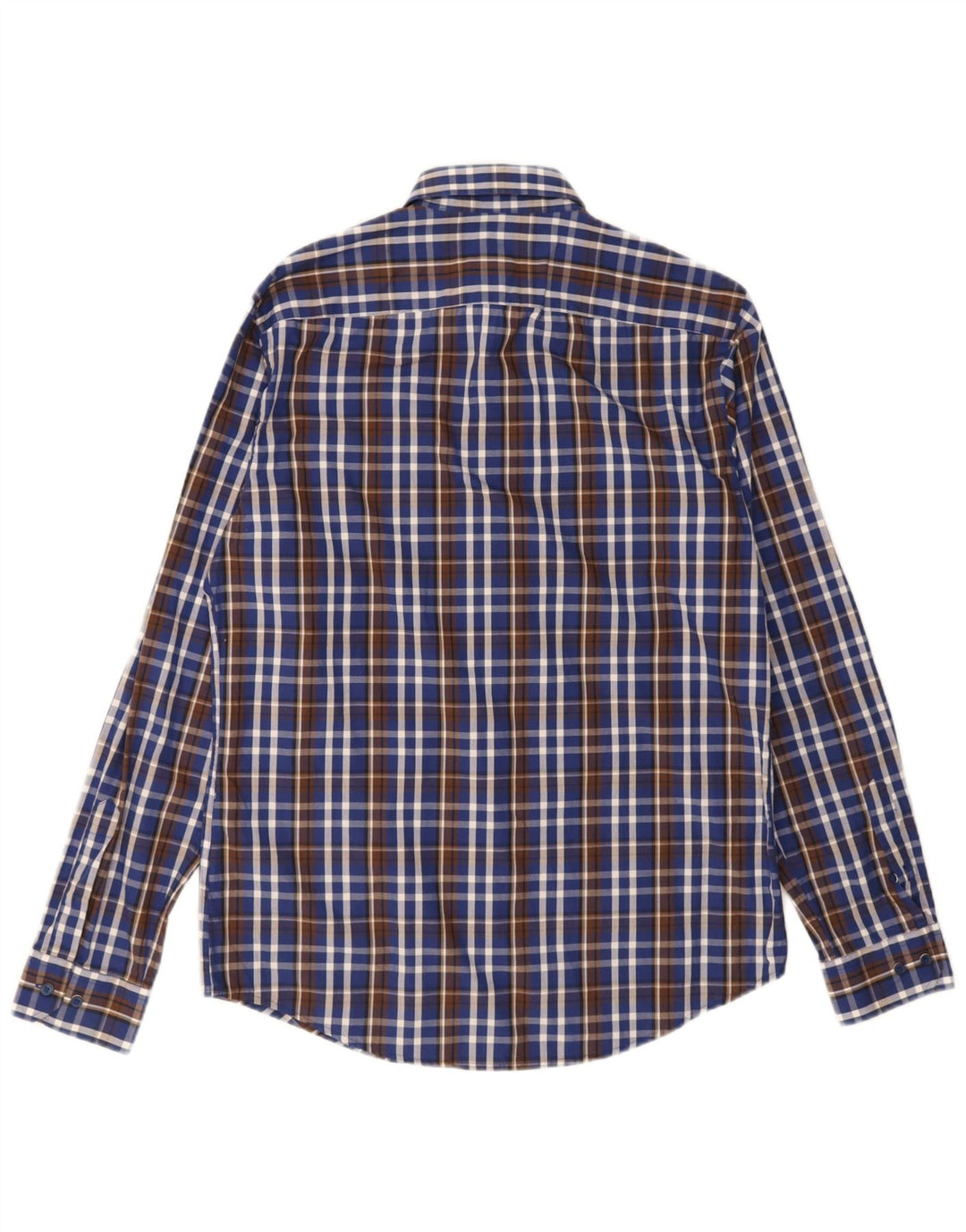 Camicia da uomo Adidas taglia 40 cotone a quadri blu medio