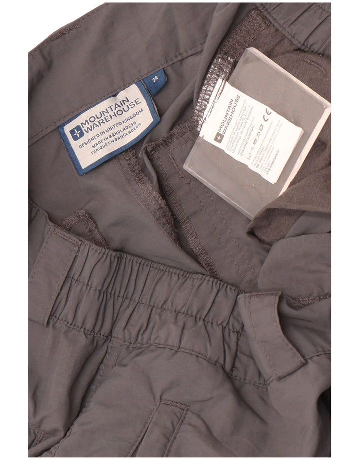 Pantaloncini cargo da uomo Mountain Warehouse W34 Large in nylon grigio