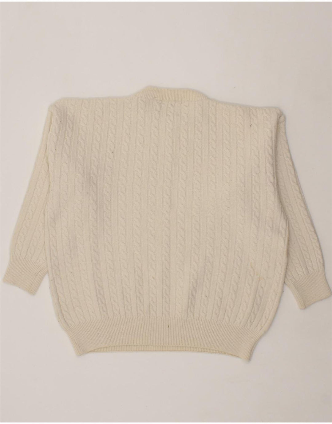 ST. BERNARD Womens Oversized Crew Neck Jumper Sweater UK 18 XL Off White Vintage St. Bernard and Second-Hand St. Bernard from Messina Hembry 