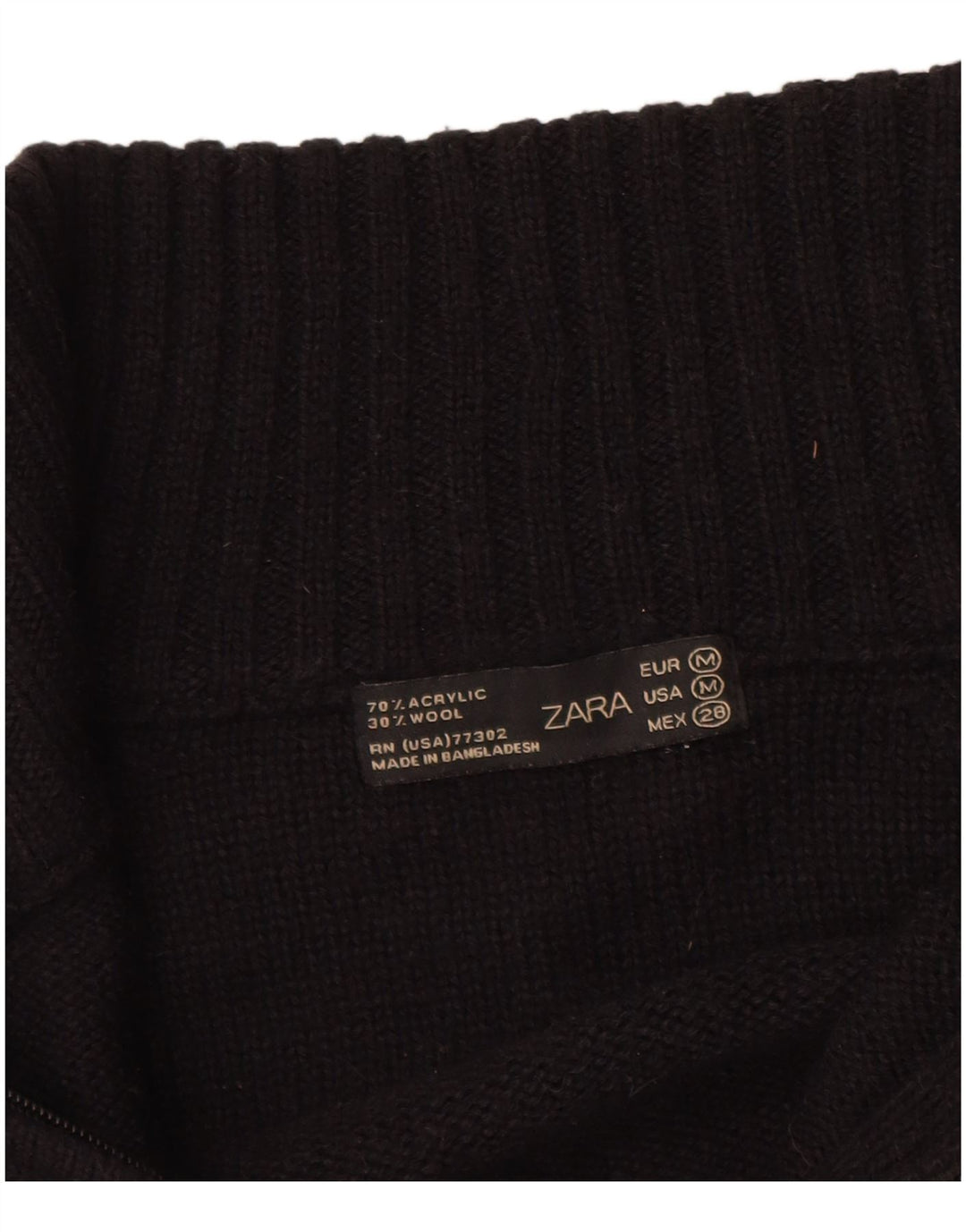 Maglione cardigan da donna Zara UK 12 acrilico nero medio