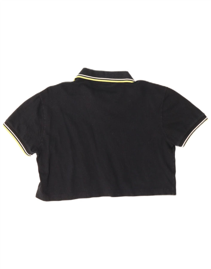 Polo corta da donna Fred Perry UK 14 cotone nero medio