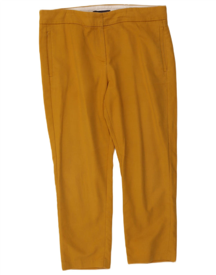 Pantaloni corti regolari da donna Marks & Spencer UK 14 medi W34 L24 gialli