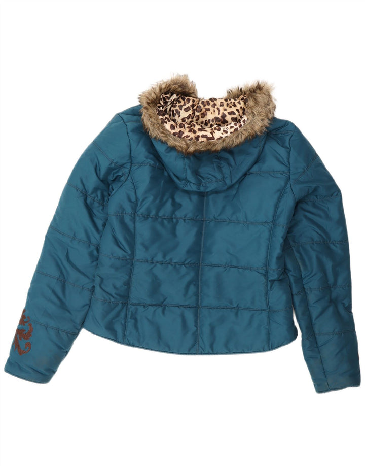 Giacca imbottita con cappuccio da donna Ariat UK 14 poliestere blu medio