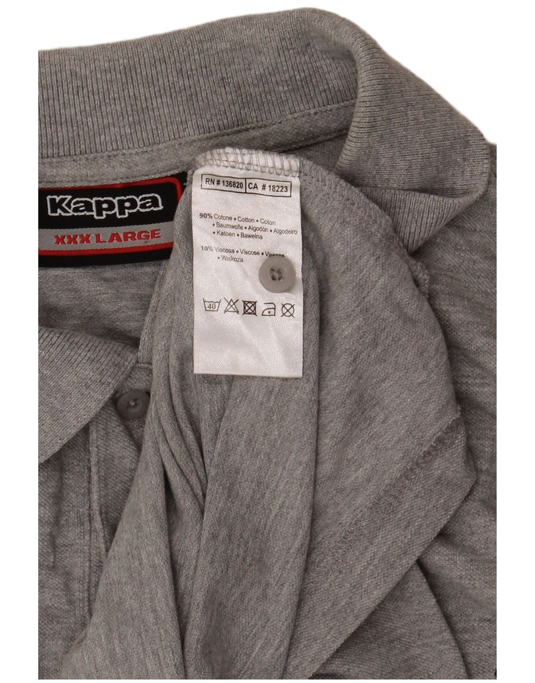 Polo da uomo KAPPA 3XL in cotone grigio