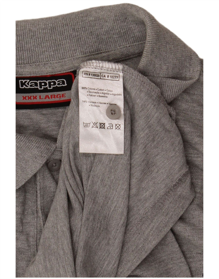 Polo da uomo KAPPA 3XL in cotone grigio