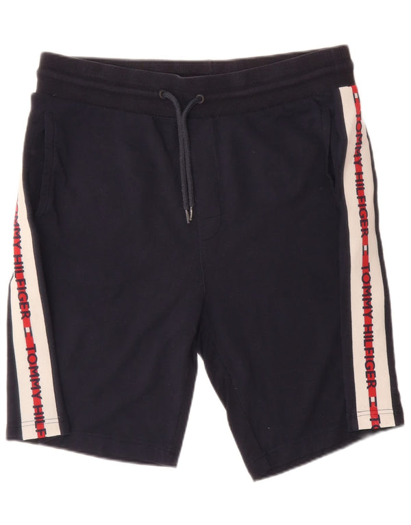 Tommy Hilfiger Pantaloncini sportivi con grafica da uomo Large Blu navy in cotone color block