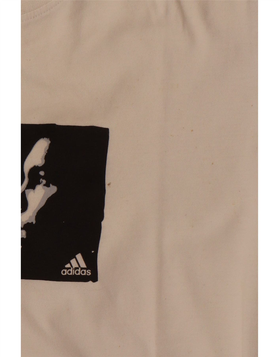 T-shirt grafica da uomo ADIDAS Top grande in cotone bianco