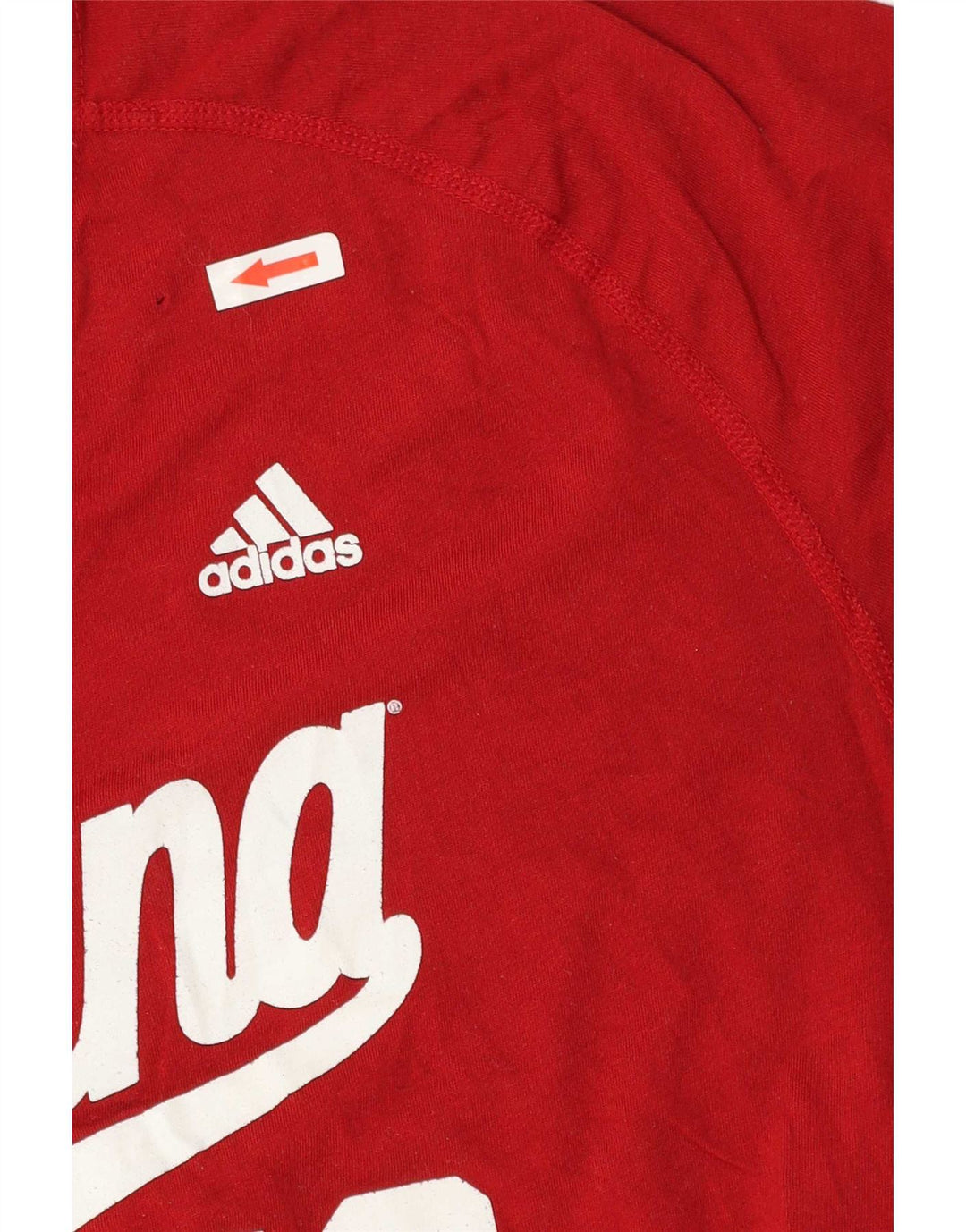 T-shirt grafica Adidas da uomo Indiana Top XL rosso poliestere