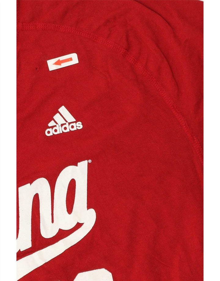 T-shirt grafica Adidas da uomo Indiana Top XL rosso poliestere