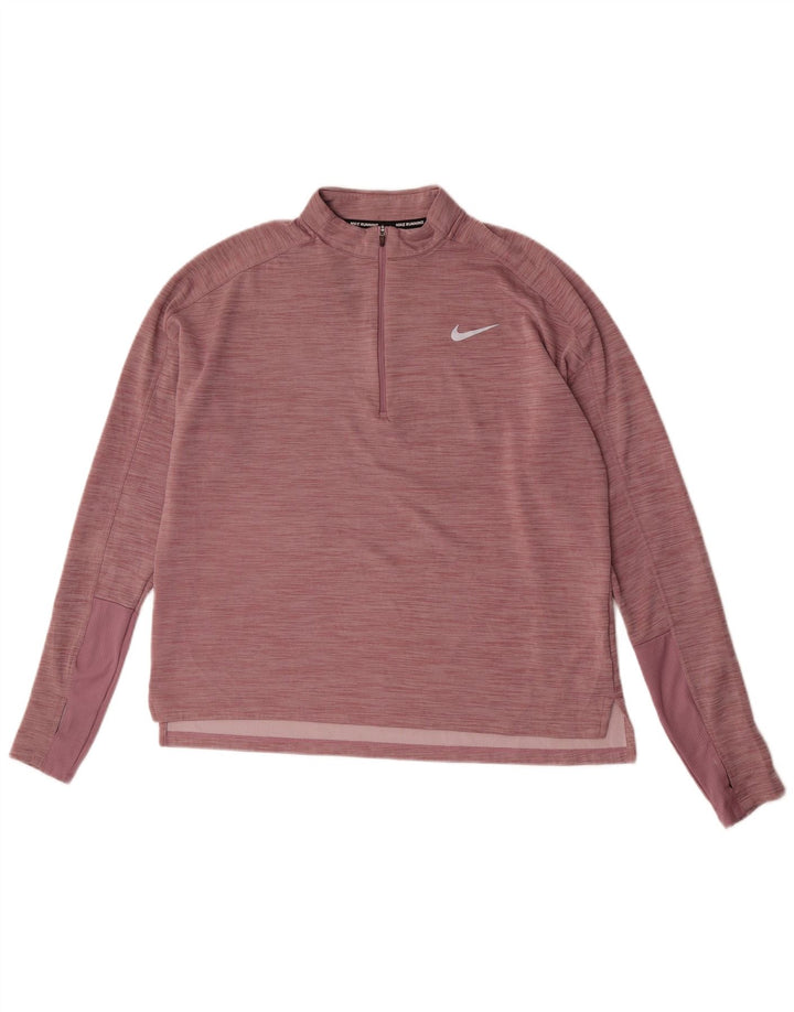 Top da tuta da corsa Nike Dri Fit da donna, UK 16, grande, rosa chiazzato