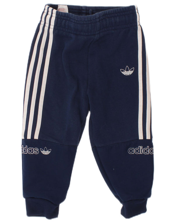 Pantaloni da tuta Adidas da neonato con grafica Joggers 12-18 mesi blu navy