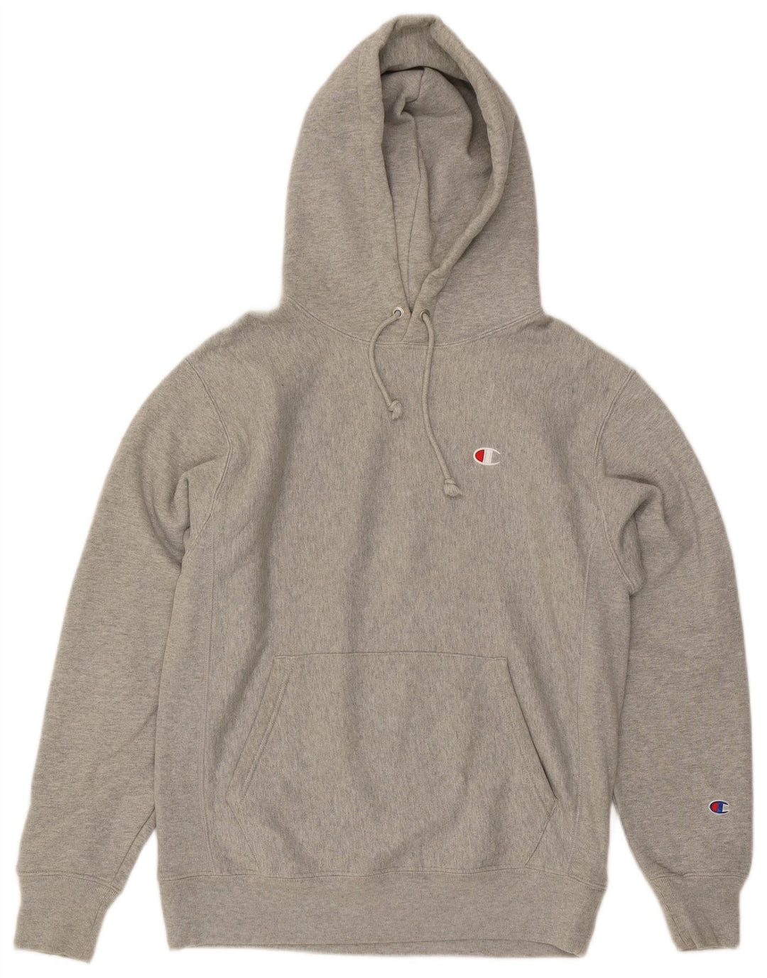 Maglione con cappuccio Champion Reverse Weave da uomo in cotone chiazzato grigio medio