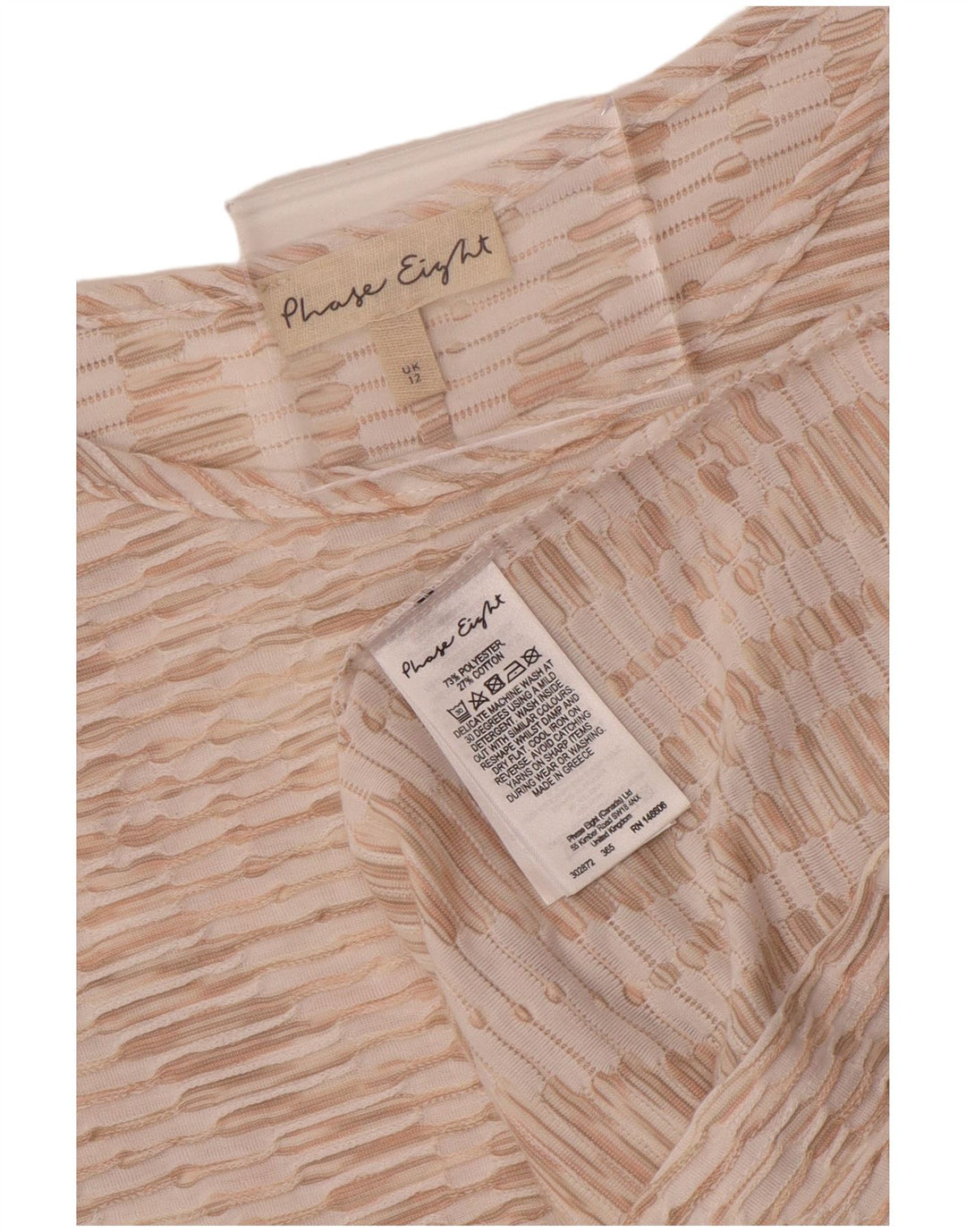 PHASE EIGHT Camicetta da donna con maniche a 3/4 UK 12 Poliestere rosa medio
