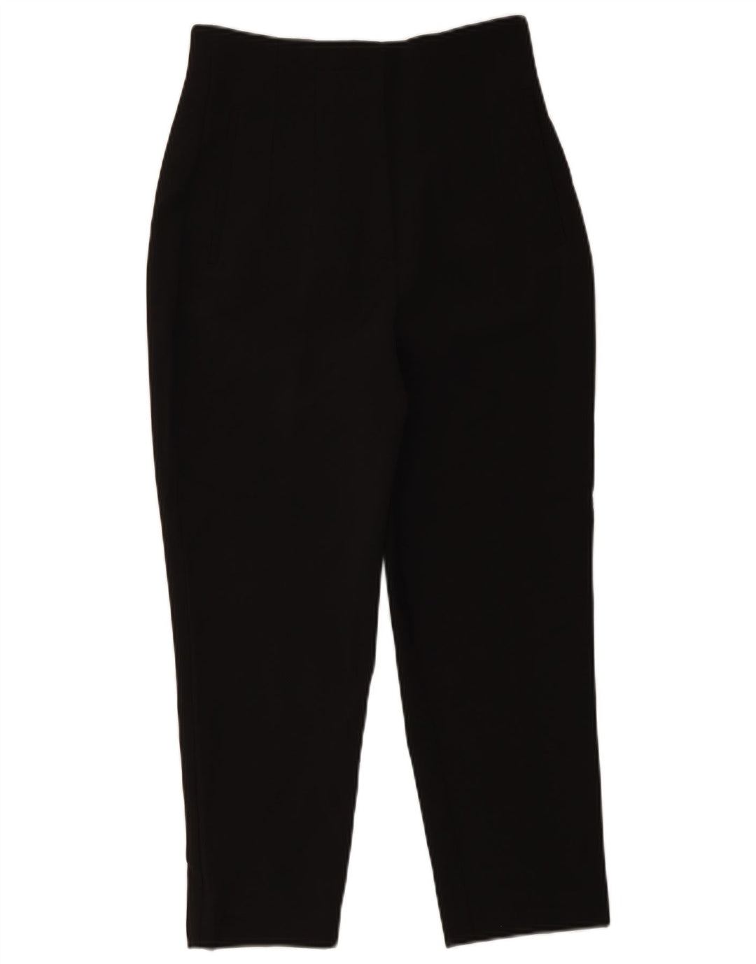 Pantaloni corti a vita alta da donna Zara medi W28 L25 poliestere nero