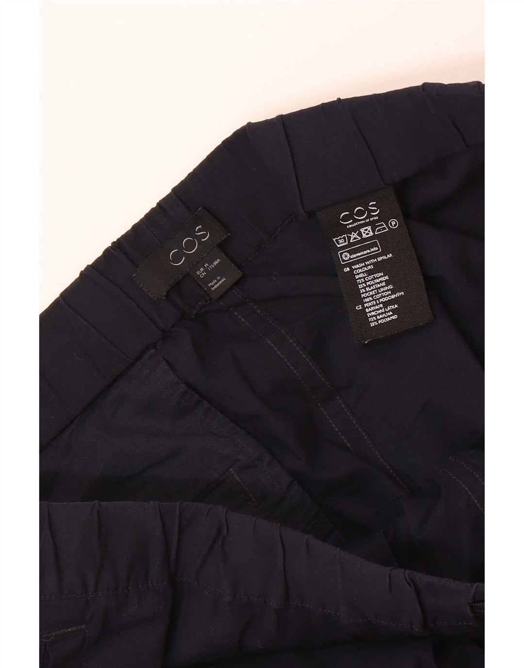 Pantaloni da jogging da uomo Cos medi W32 L29 cotone blu navy