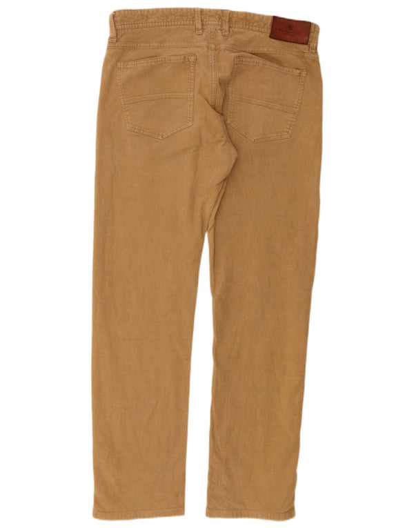 Pantaloni dritti da uomo in velluto a coste Massimo Dutti EU 42 Large W32 L29 Beige