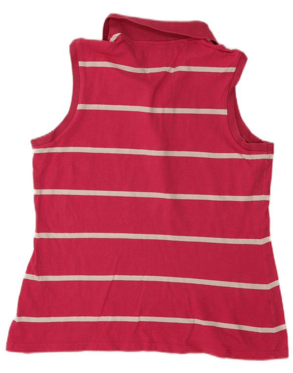 Polo senza maniche da donna Tommy Hilfiger UK 18 XL a righe rosa