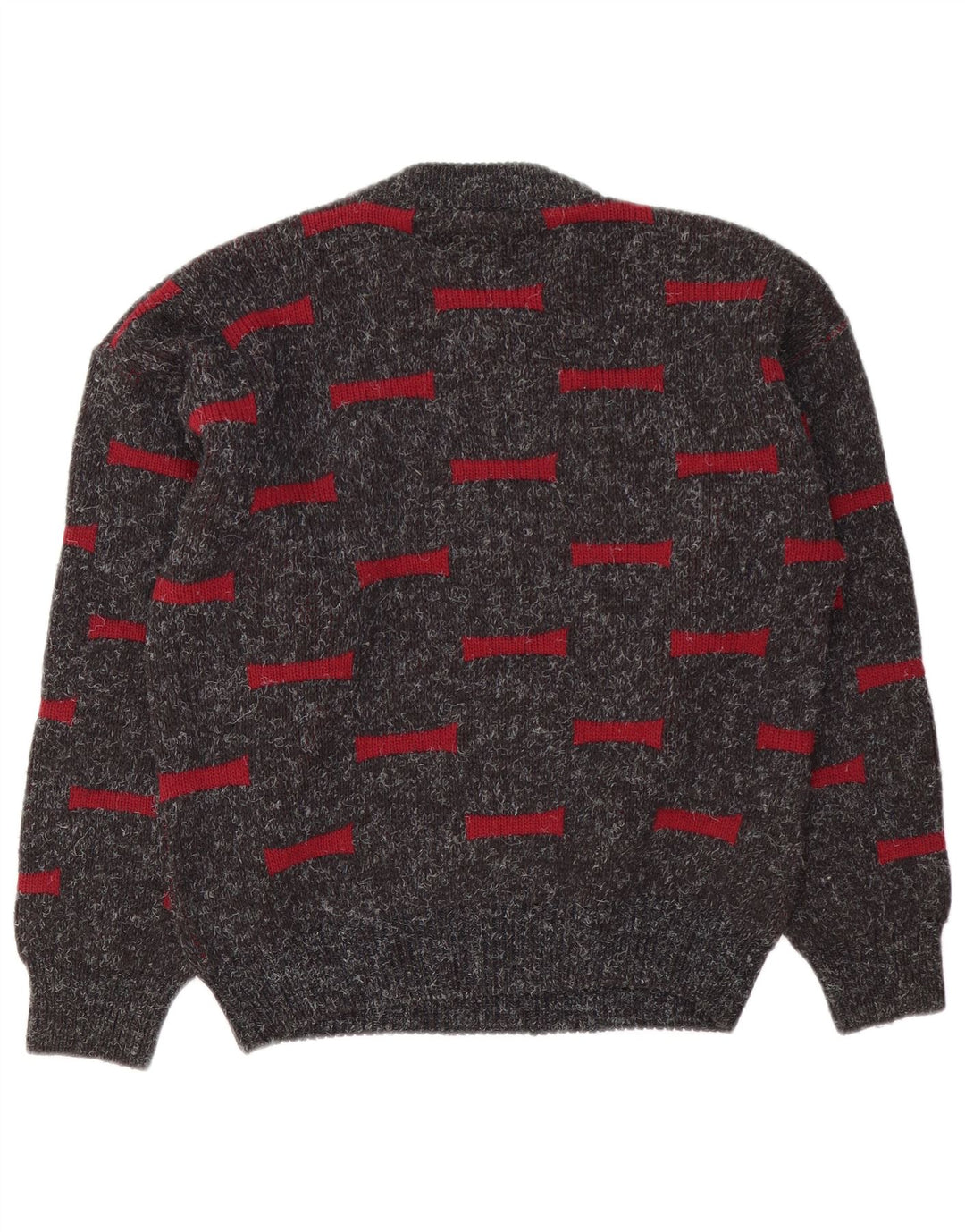 Maglione maglione girocollo da uomo Ciao grigio medio geometrico