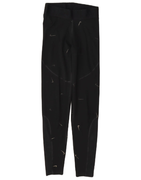 Leggings grafici da donna Nike UK 10 piccoli poliestere nero