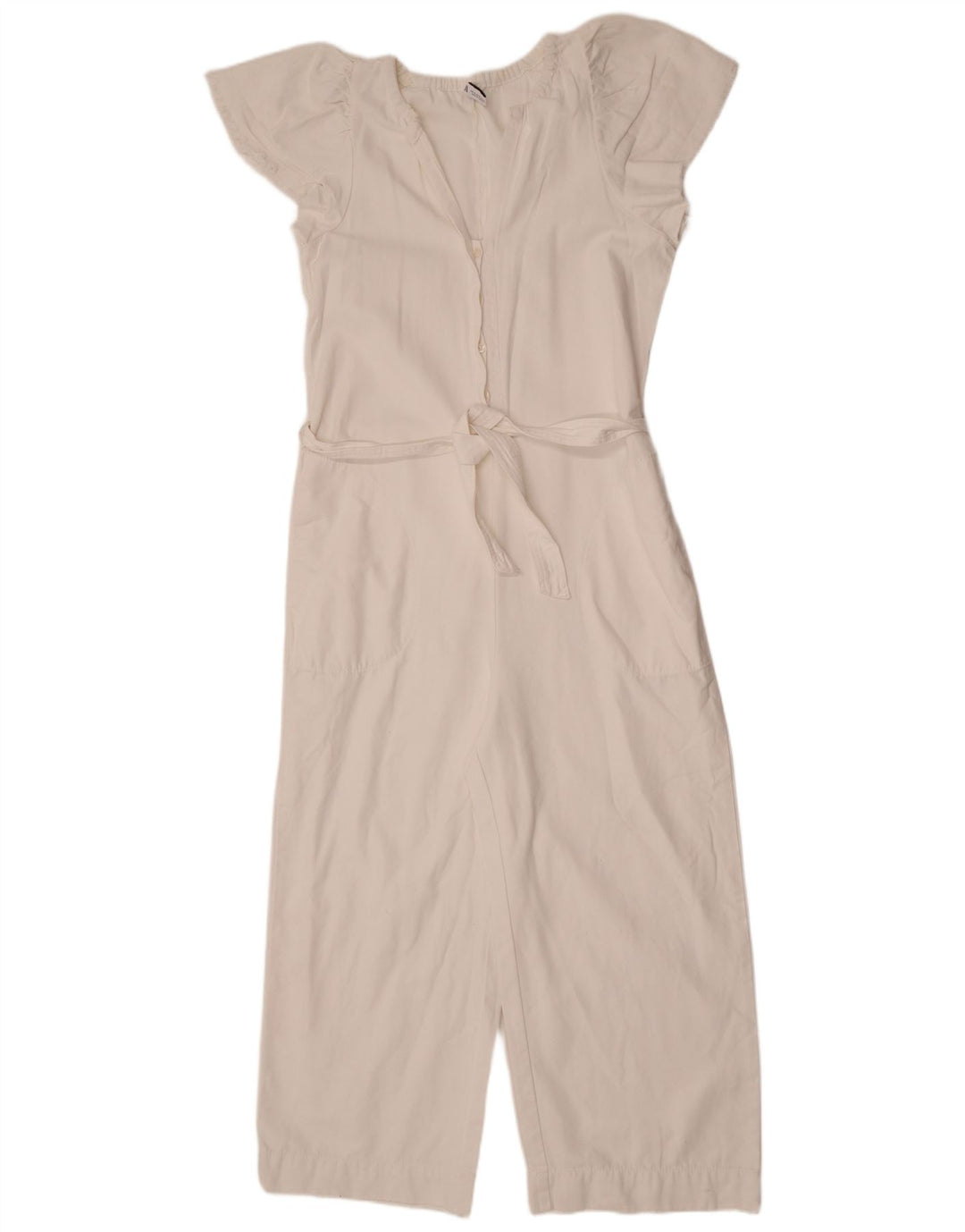 Tuta da donna Zara UK 12 cotone bianco medio
