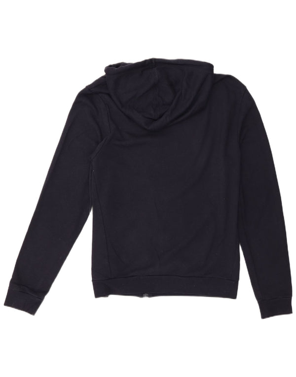 Maglione con cappuccio e zip da uomo Tommy Hilfiger in cotone blu navy medio