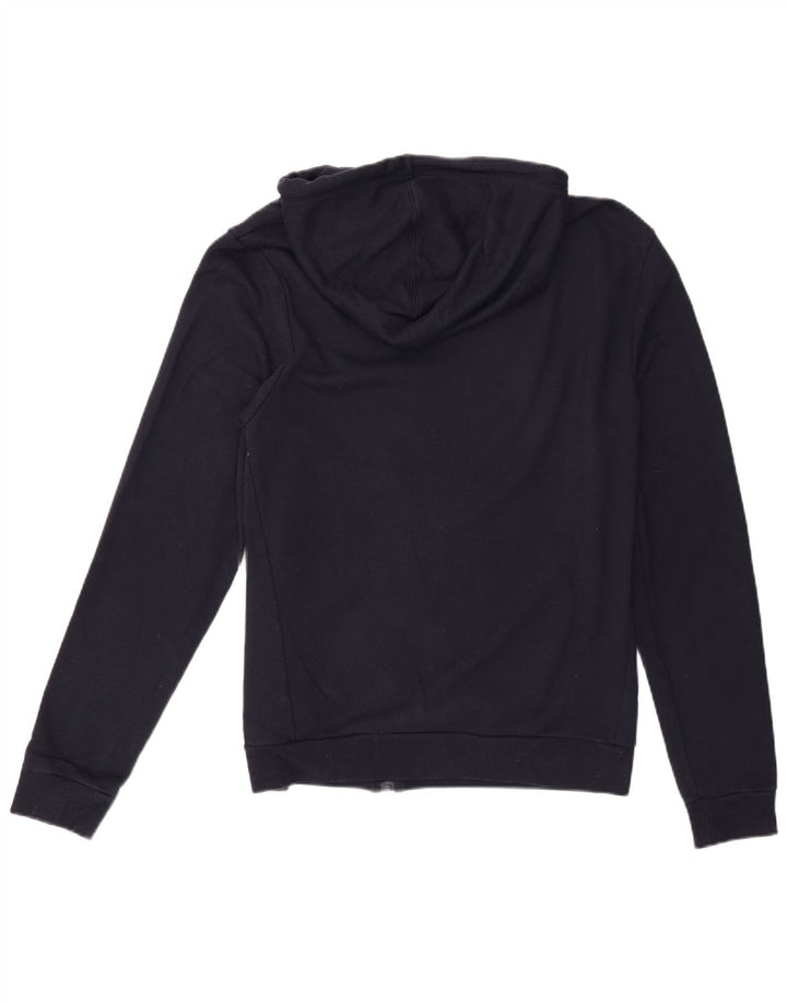 Maglione con cappuccio e zip da uomo Tommy Hilfiger in cotone blu navy medio