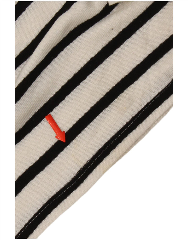 Top Zara da donna a maniche lunghe UK 14 viscosa a righe bianche medie
