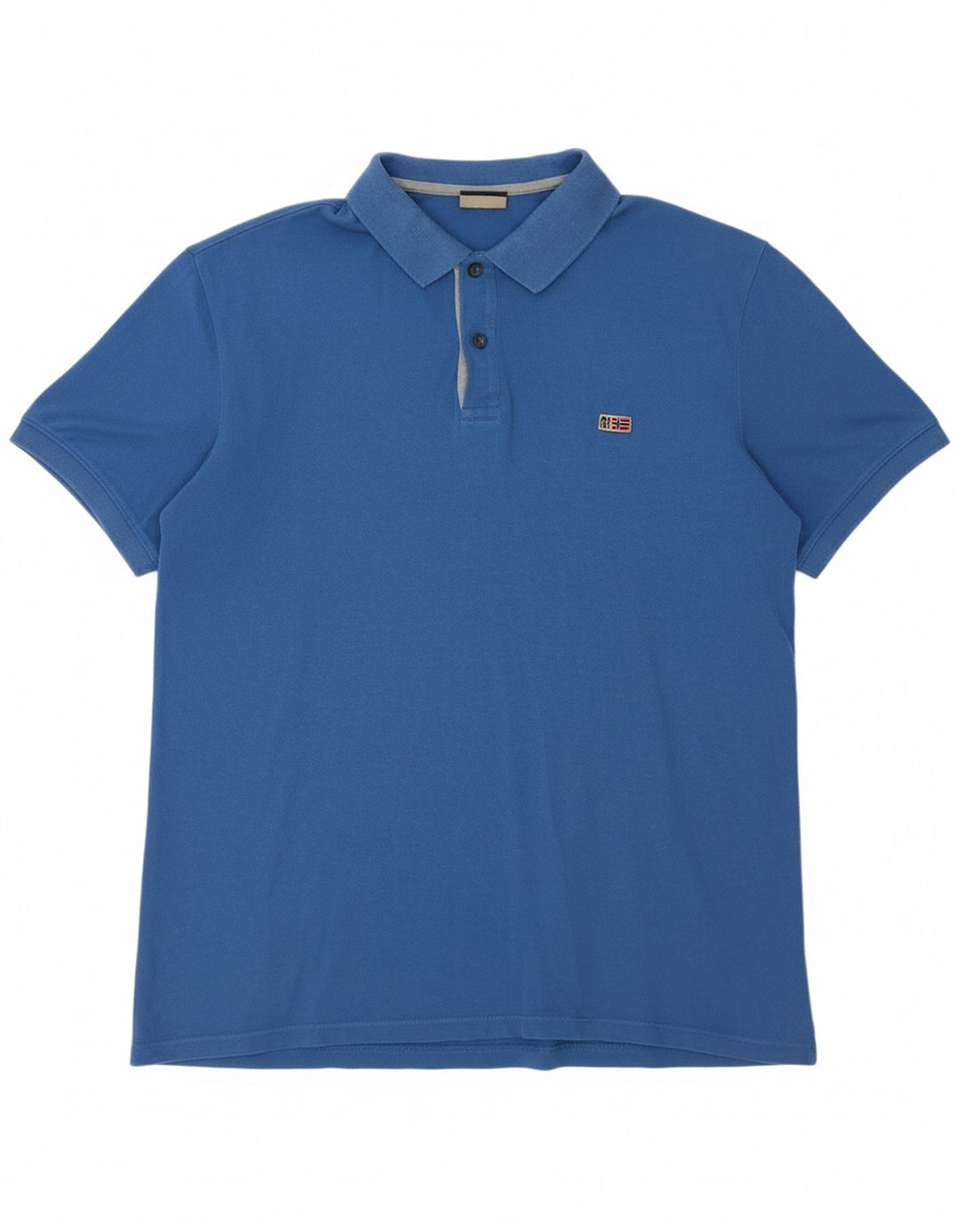 NAPAPIJRI Mens Geographic Polo Shirt XL Blue