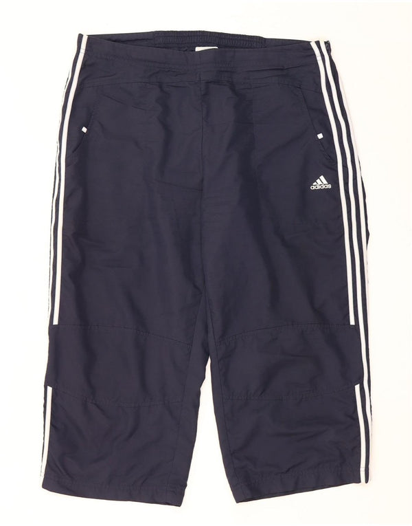 Pantaloni da tuta ADIDAS Capri da donna UK 16 Large in poliestere blu navy