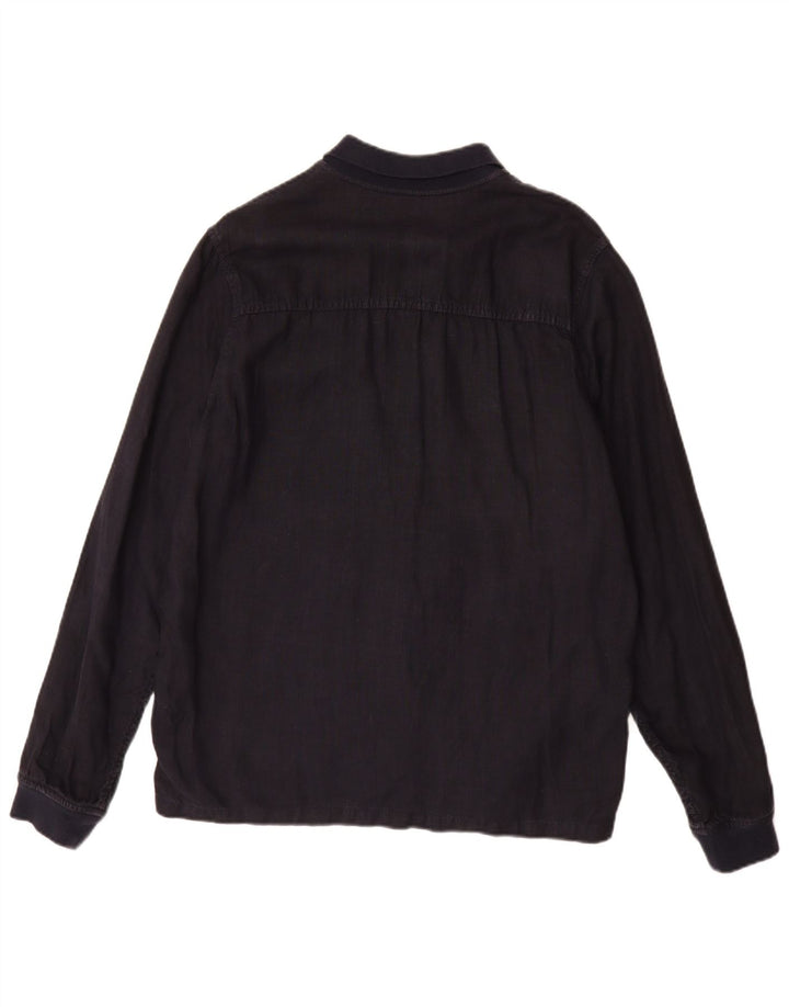 Giacca utility da uomo Zara UK 40 grande lino blu navy