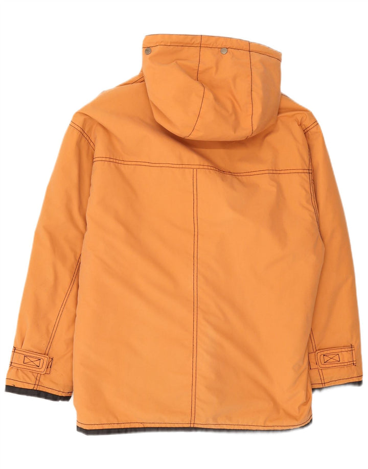 Giacca a vento vintage da uomo con cappuccio UK 40 grande arancione