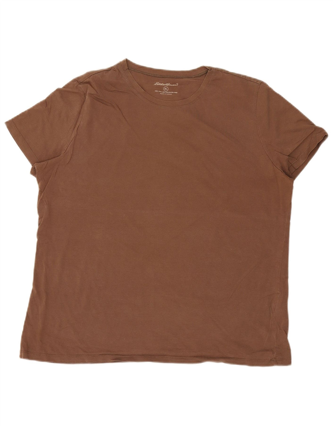 T-shirt da uomo EDDIE BAUER Top XL in cotone marrone