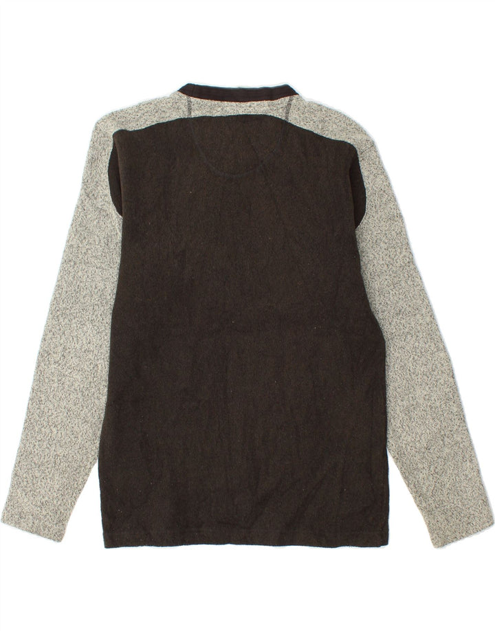 THE NORTH FACE Mens Sweatshirt Jumper Medium Grey Colourblock Polyester Vintage The North Face and Second-Hand The North Face from Messina Hembry 