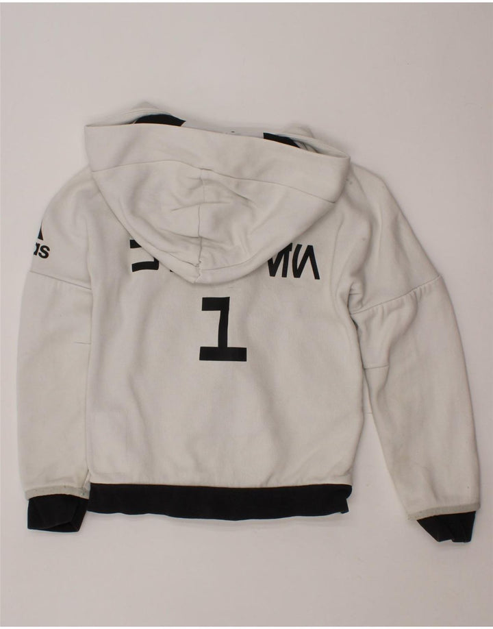 Maglione con cappuccio e zip ADIDAS per ragazzi Star Wars 3-4 anni, color block bianco