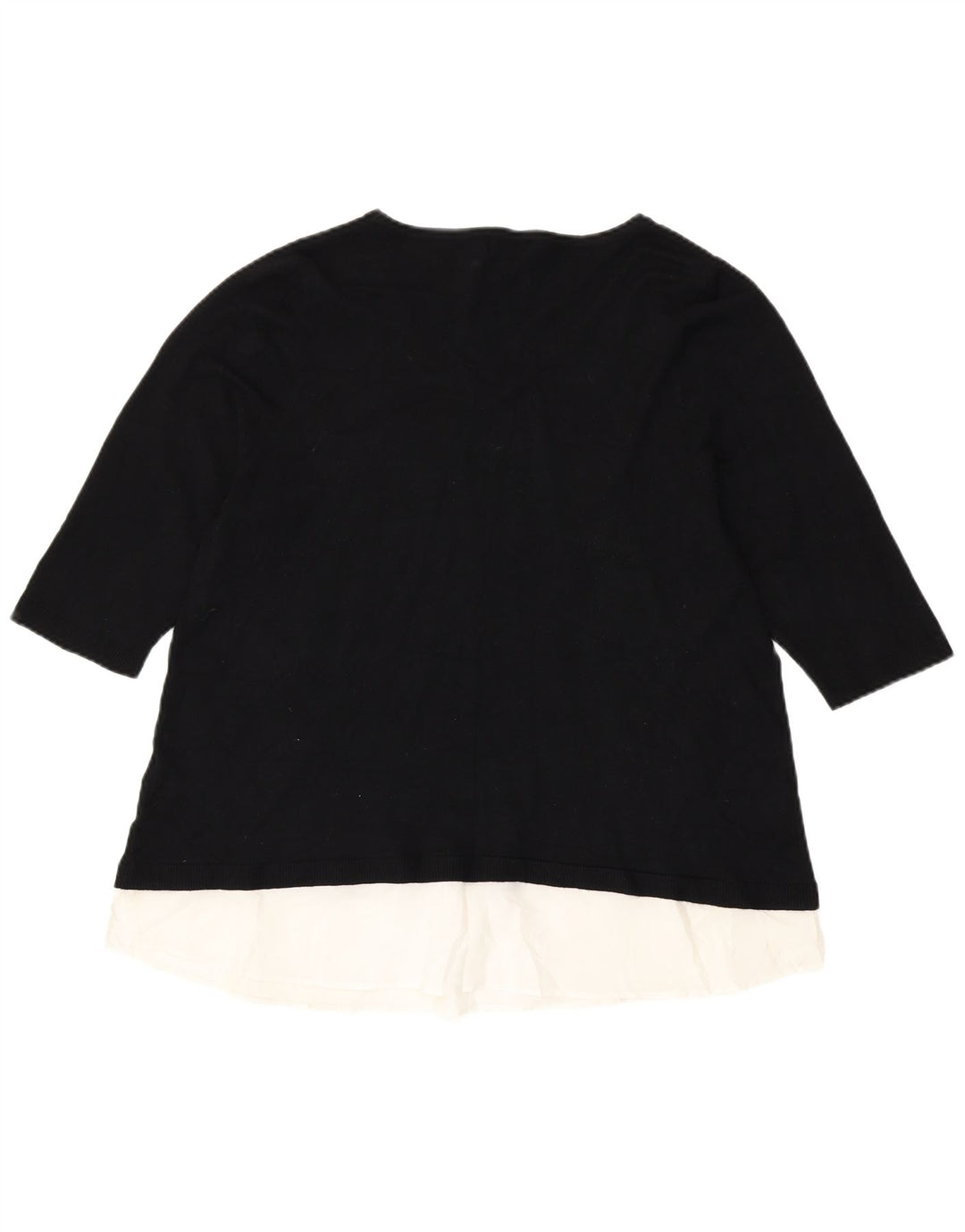 Top in camicetta autografa da donna Marks & Spencer UK 14 blocco colore nero medio