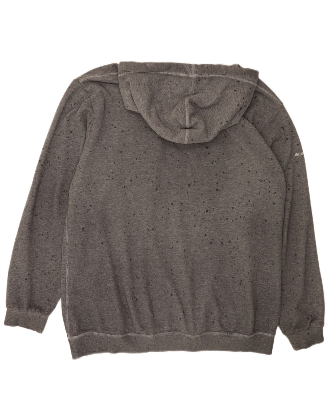 Felpa con cappuccio grafica da uomo SUPERDRY XL in cotone maculato grigio