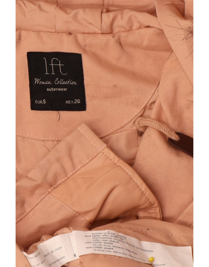 Giacca parka oversize con cappuccio da donna Lefties UK 10 piccola in cotone rosa