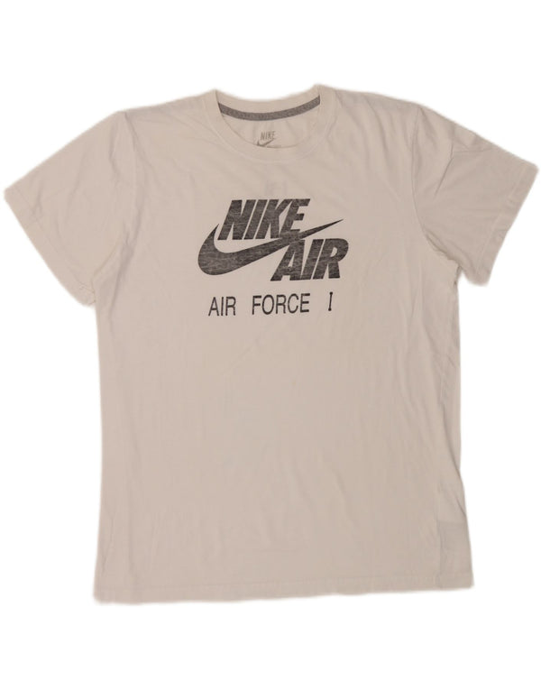 T-shirt grafica Nike da uomo slim fit XL in cotone bianco